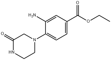 Ethyl 3-amino-4-(3-oxo-1-piperazinyl)benzoate Struktur