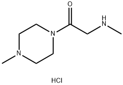 2-(Methylamino)-1-(4-methyl-1-piperazinyl)-1-ethanone hydrochloride Struktur