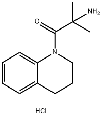 2-Amino-1-[3,4-dihydro-1(2H)-quinolinyl]-2-methyl-1-propanone hydrochloride Struktur