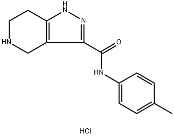 N-(4-Methylphenyl)-4,5,6,7-tetrahydro-1H-pyrazolo-[4,3-c]pyridine-3-carboxamide hydrochloride Struktur