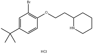 2-{2-[2-Bromo-4-(tert-butyl)phenoxy]-ethyl}piperidine hydrochloride Struktur