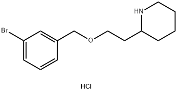 2-{2-[(3-Bromobenzyl)oxy]ethyl}piperidinehydrochloride Struktur