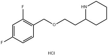 2-{2-[(2,4-Difluorobenzyl)oxy]ethyl}piperidinehydrochloride Struktur