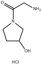 2-Amino-1-(3-hydroxy-1-pyrrolidinyl)-1-ethanonehydrochloride Struktur