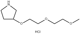 2-(2-Methoxyethoxy)ethyl 3-pyrrolidinyl etherhydrochloride Struktur