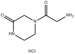 4-(2-Aminoacetyl)-2-piperazinone hydrochloride Struktur