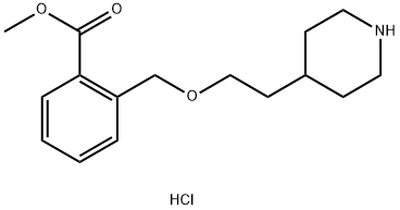 Methyl 2-{[2-(4-piperidinyl)ethoxy]-methyl}benzoate hydrochloride Struktur