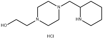 2-[4-(2-Piperidinylmethyl)-1-piperazinyl]-1-ethanol dihydrochloride Struktur