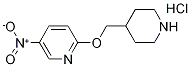 5-Nitro-2-(4-piperidinylmethoxy)pyridinehydrochloride Struktur