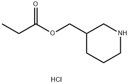 3-Piperidinylmethyl propanoate hydrochloride Struktur