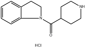 2,3-Dihydro-1H-indol-1-yl(4-piperidinyl)methanonehydrochloride Struktur