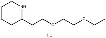 2-[2-(2-Ethoxyethoxy)ethyl]piperidinehydrochloride Struktur