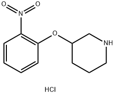 2-Nitrophenyl 3-piperidinyl ether hydrochloride Struktur