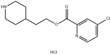 2-(4-Piperidinyl)ethyl 4-chloro-2-pyridinecarboxylate hydrochloride Struktur