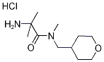 2-Amino-N,2-dimethyl-N-(tetrahydro-2H-pyran-4-ylmethyl)propanamide hydrochloride Struktur