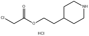 2-(4-Piperidinyl)ethyl 2-chloroacetatehydrochloride Struktur