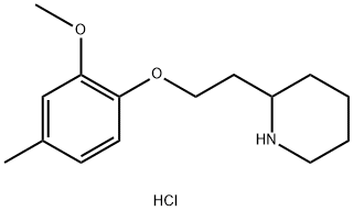 2-[2-(2-Methoxy-4-methylphenoxy)ethyl]piperidinehydrochloride Struktur