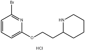 2-Bromo-6-[2-(2-piperidinyl)ethoxy]pyridinehydrochloride Struktur