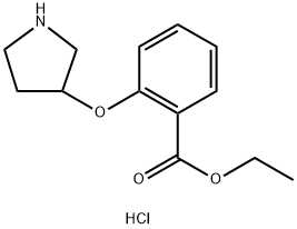 Ethyl 2-(3-pyrrolidinyloxy)benzoate hydrochloride Struktur