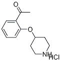 1-[2-(4-Piperidinyloxy)phenyl]-1-ethanonehydrochloride Struktur