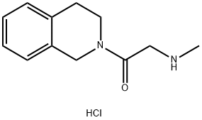 1-[3,4-Dihydro-2(1H)-isoquinolinyl]-2-(methylamino)-1-ethanone hydrochloride Struktur