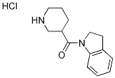 2,3-Dihydro-1H-indol-1-yl(3-piperidinyl)methanonehydrochloride Struktur