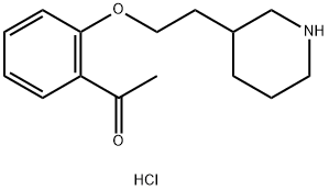 1-{2-[2-(3-Piperidinyl)ethoxy]phenyl}-1-ethanonehydrochloride Struktur