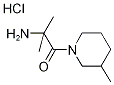 2-Amino-2-methyl-1-(3-methyl-1-piperidinyl)-1-propanone hydrochloride Struktur