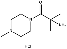 2-Amino-2-methyl-1-(4-methyl-1-piperazinyl)-1-propanone hydrochloride Struktur