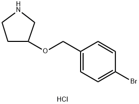 3-[(4-Bromobenzyl)oxy]pyrrolidine hydrochloride Struktur