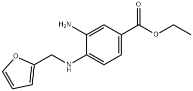 Ethyl 3-amino-4-[(2-furylmethyl)amino]benzoate Struktur