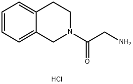 2-Amino-1-[3,4-dihydro-2(1H)-isoquinolinyl]-1-ethanone hydrochloride Struktur