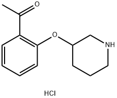 1-[2-(3-Piperidinyloxy)phenyl]-1-ethanonehydrochloride Struktur