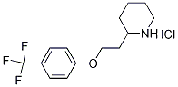 2-{2-[4-(Trifluoromethyl)phenoxy]ethyl}piperidinehydrochloride Struktur