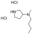 N-Butyl-N-methyl-3-pyrrolidinamine dihydrochloride Struktur