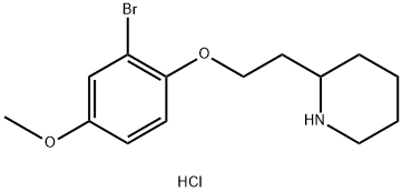 2-[2-(2-Bromo-4-methoxyphenoxy)ethyl]piperidinehydrochloride Struktur