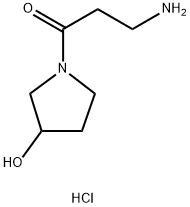 3-Amino-1-(3-hydroxy-1-pyrrolidinyl)-1-propanonehydrochloride Struktur