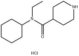 N-Cyclohexyl-N-ethyl-4-piperidinecarboxamidehydrochloride Struktur