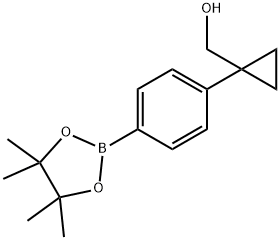 (1-(4-(4,4,5,5-tetraMethyl-1,3,2-dioxaborolan-2-yl)phenyl)cyclopropyl)Methanol Struktur