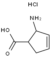 cis-2-  Amino-3-cyclopentene-1-carboxylic  acid  hydrochloride Struktur