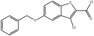 5-(benzyloxy)-3-chlorobenzo[b]thiophene-2-carbonyl chloride Struktur