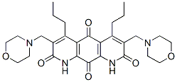 3,7-Bis(4-morpholinylmethyl)-4,6-dipropylpyrido[3,2-g]quinoline-2,5,8,10(1H,9H)-tetrone Struktur