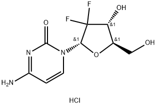 4-Amino-1-(2-deoxy-2,2-difluoro-a-D-erythro-pentofuranosyl)-2(1H)-pyrimidinone Hydrochloride Struktur