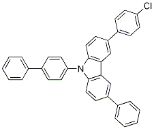 9-(biphenyl-4-yl)-3-(4-chloro
phenyl)-6-phenyl-9H-carbaz
ole Structure