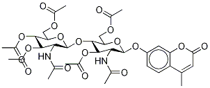 4-METHYLUMBELLIFERYL B-D-CHITOBIOSE PERACETATE Struktur