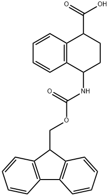 N-(9-Fluorenylmethoxycarbonyl)-1,2,3,4-tetrahydro-1-naphthylamine-4-carboxylic acid Struktur