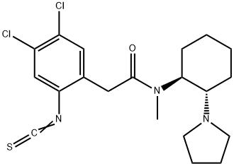 2-isothiocyanato-4,5-dichloro-N-methyl-N-(2-(1-pyrrolidinyl)cyclohexyl)benzeneacetamide Struktur