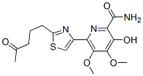 3-Hydroxy-4,5-dimethoxy-6-[2-(4-oxopentyl)-4-thiazolyl]-2-pyridinecarboxamide Struktur