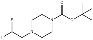 1-Piperazinecarboxylic acid, 4-(2,2-difluoroethyl)-, 1,1-diMethylethyl ester Struktur