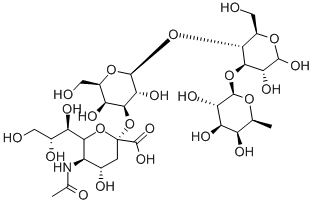 3'-N-ACETYLNEURAMINYL-3-FUCOSYLLACTOSE SODIUM SALT Struktur